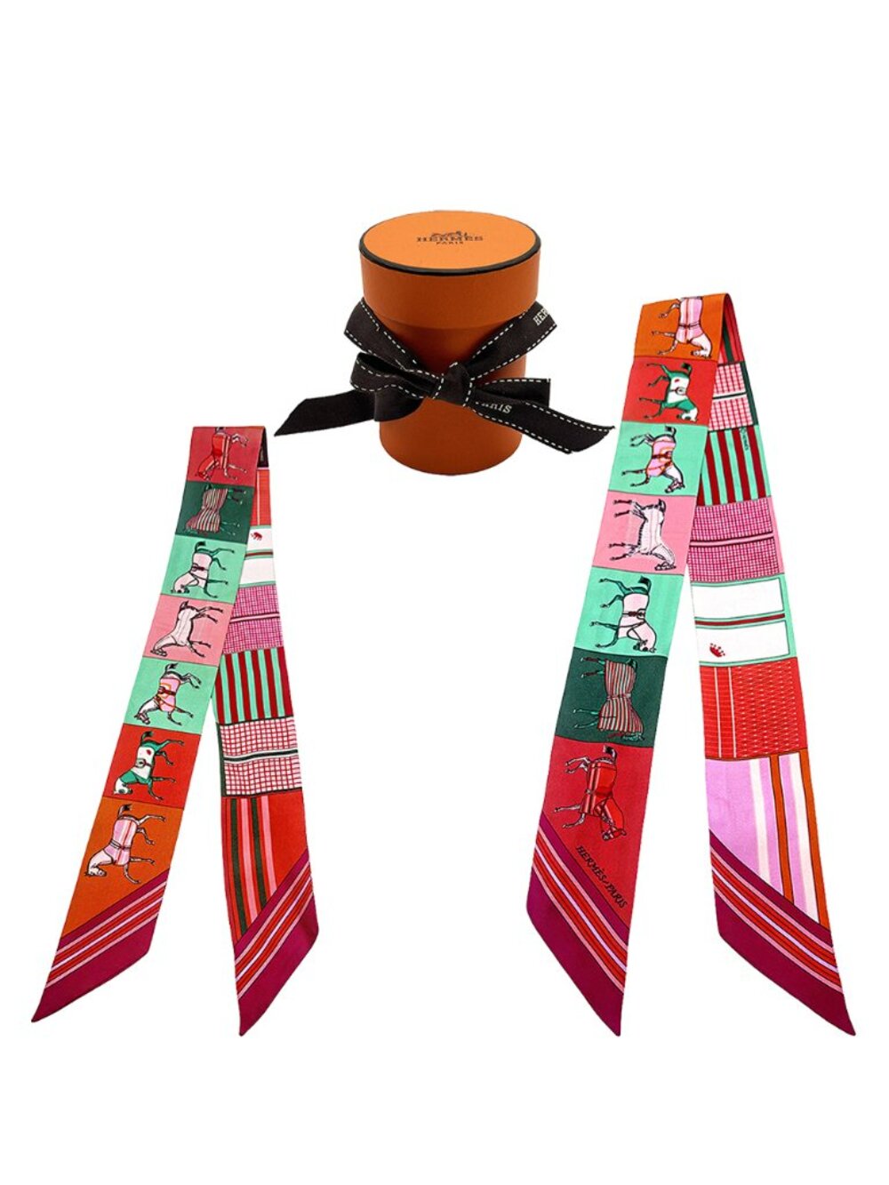 Hermès Couvertures Nouvelles Silk Twilly Scarf